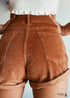 Pantalones cortos hippies vintage color avellana